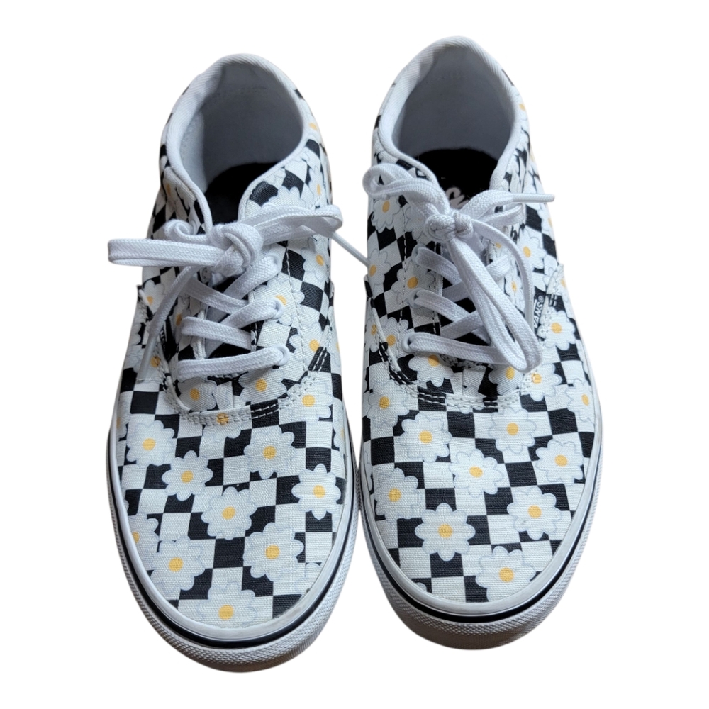 Van's Asher Checkerboard And Daisys Women's Slip On Shoes  size 6